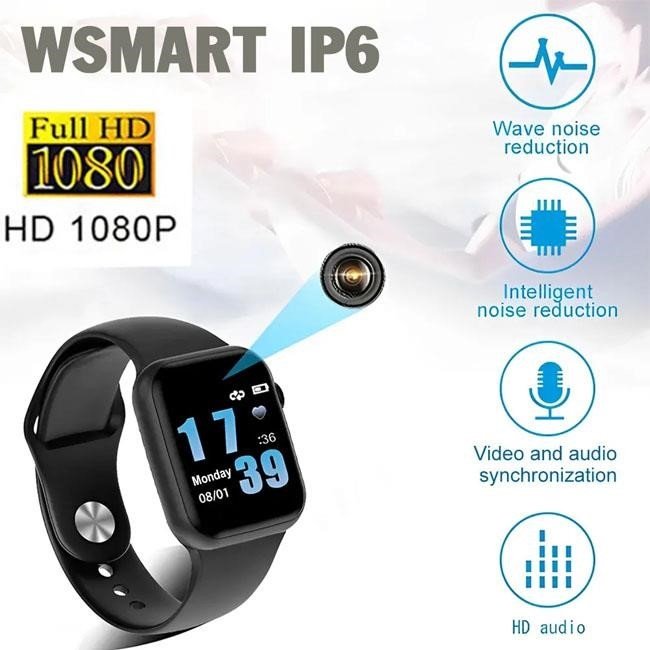 CAMERA wifi đồng hồ thông minh WSmart IP6 Full HD CAMERA wifi ẩn giấu tốt nhất – Nhật Nam Digital