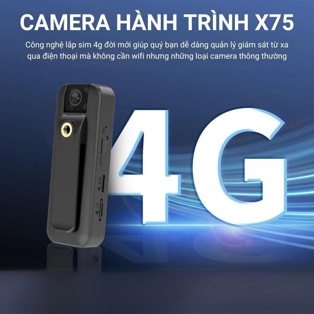 Video thực tế về việc sử dụng camera wifi hành trình tích hợp sim 4G X75.