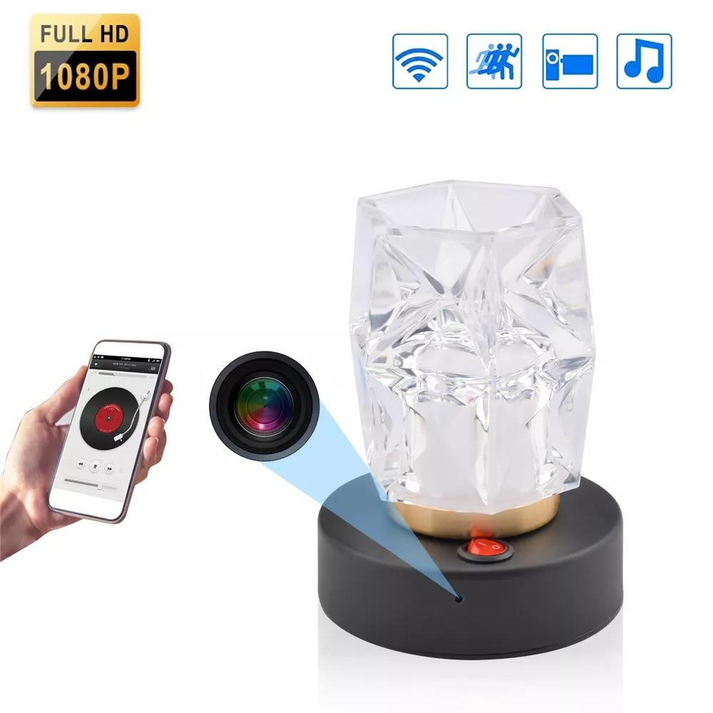 CAMERA wifi ngụy trang đèn sáng ngủ để bàn quan sát từ xa qua điện thoại bí mật