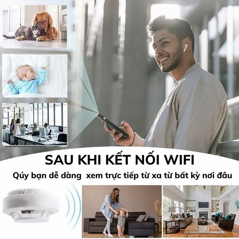 Quý bạn nên chọn CAMERA WIFI không dây báo khói xem từ xa qua điện thoại quay phim độ phân giải cao Full HD 4K vì lý do này.