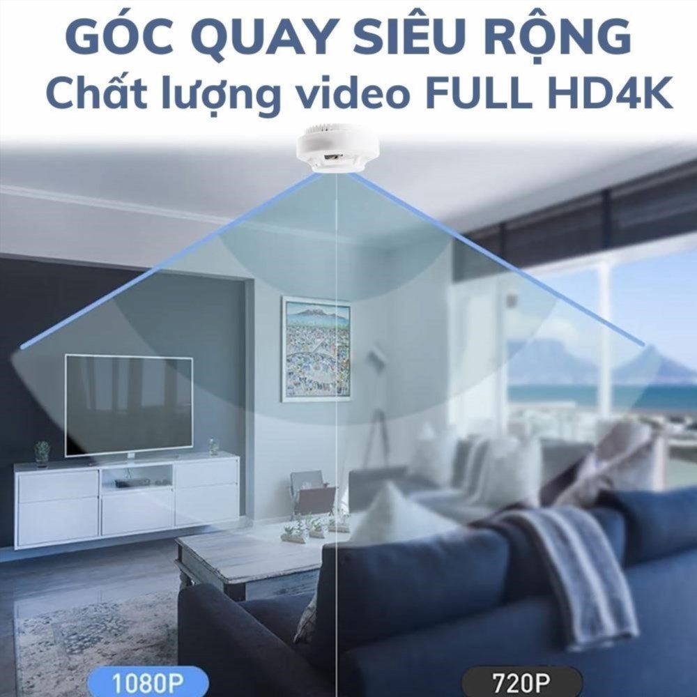 Quý bạn nên chọn CAMERA WIFI không dây báo khói xem từ xa qua điện thoại quay phim độ phân giải cao Full HD 4K vì lý do này.