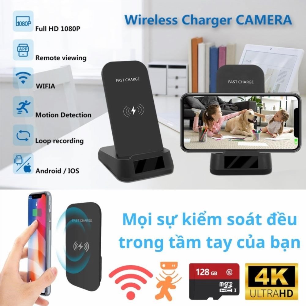 Đánh giá video thực tế về CAMERA WIFI không dây sạc qua đế