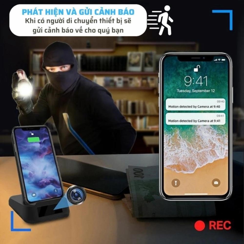 Đánh giá video thực tế về CAMERA WIFI không dây sạc qua đế