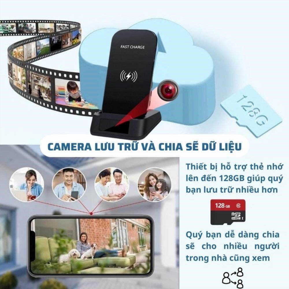 Đánh giá video thực tế về CAMERA WIFI không dây sạc qua đế