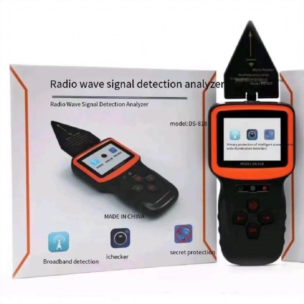 Máy Dò Sóng phát hiện CAMERA mini định vị Giấu 4G phân tích tín hiệu không dây DS818