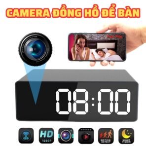 Camera WiFi Quan Sát An Ninh Tích Hợp đồng hồ để bàn T13pro
