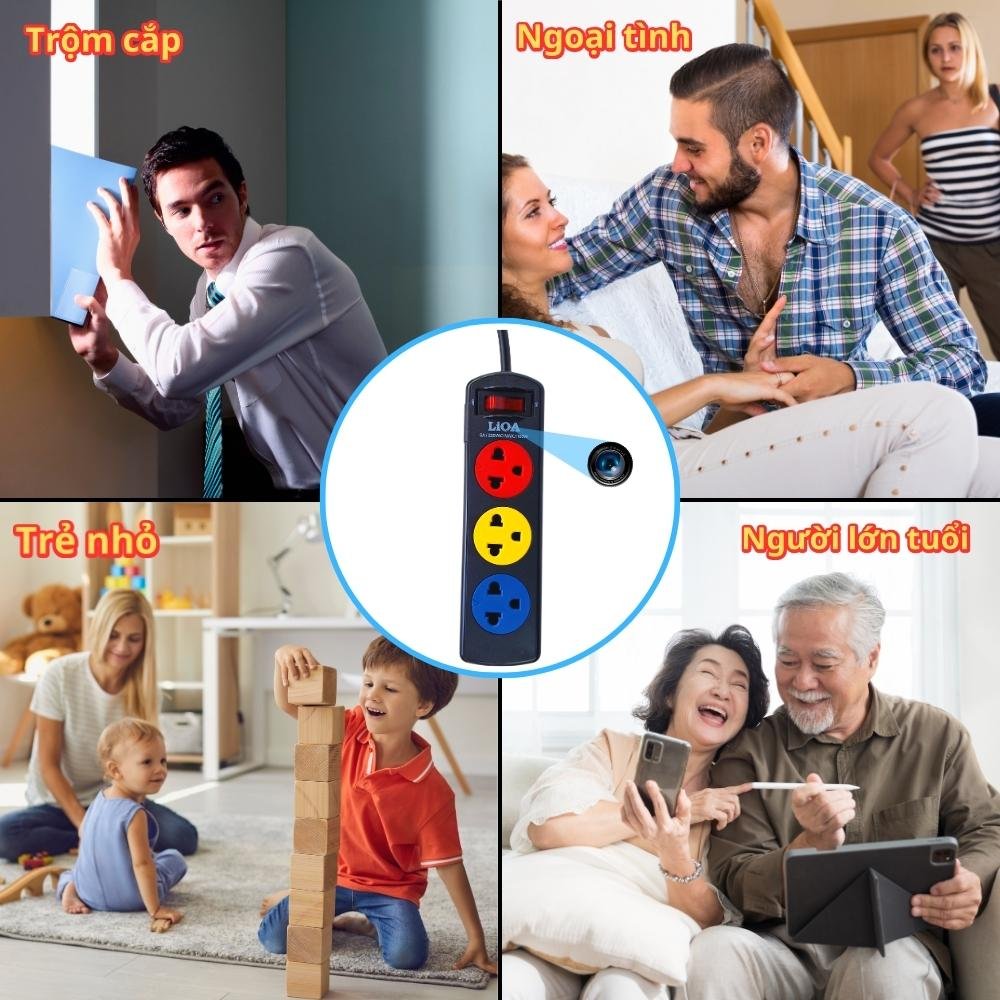 Camera WiFi Quan Sát An Ninh Tích Hợp ổ cắm điện lioa 3 lỗ - Ảnh 4