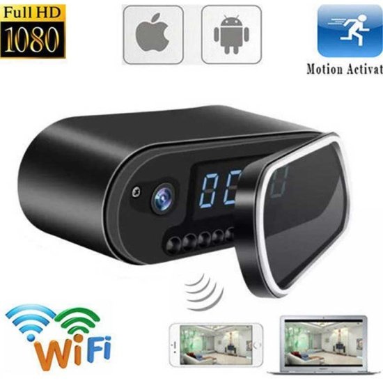 Camera WiFi Quan Sát An Ninh Tích Hợp đồng hồ để bàn T12