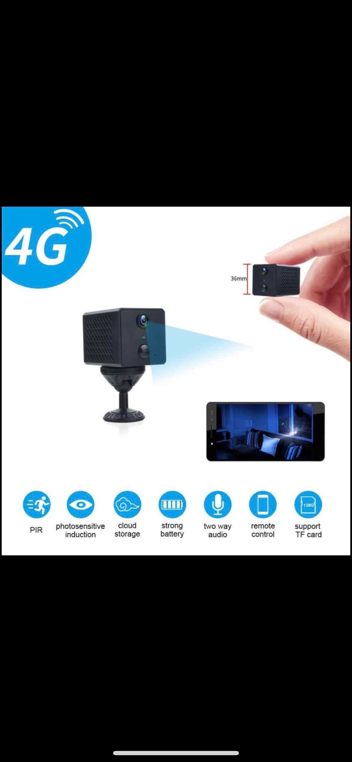Camera 4G Nhỏ Gọn A54 Xem Từ Xa Qua Điện Thoại - Ảnh 2
