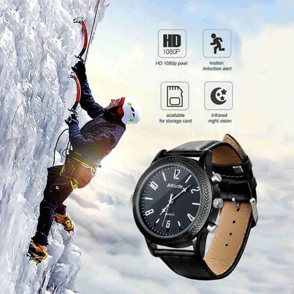 Đồng Hồ Đeo Tay Tích Hợp Camera S13 Dây Da – Full HD 1080P – Hình ảnh 3 Đồng Hồ Đeo Tay Tích Hợp Camera S13 Dây Da – Full HD 1080P