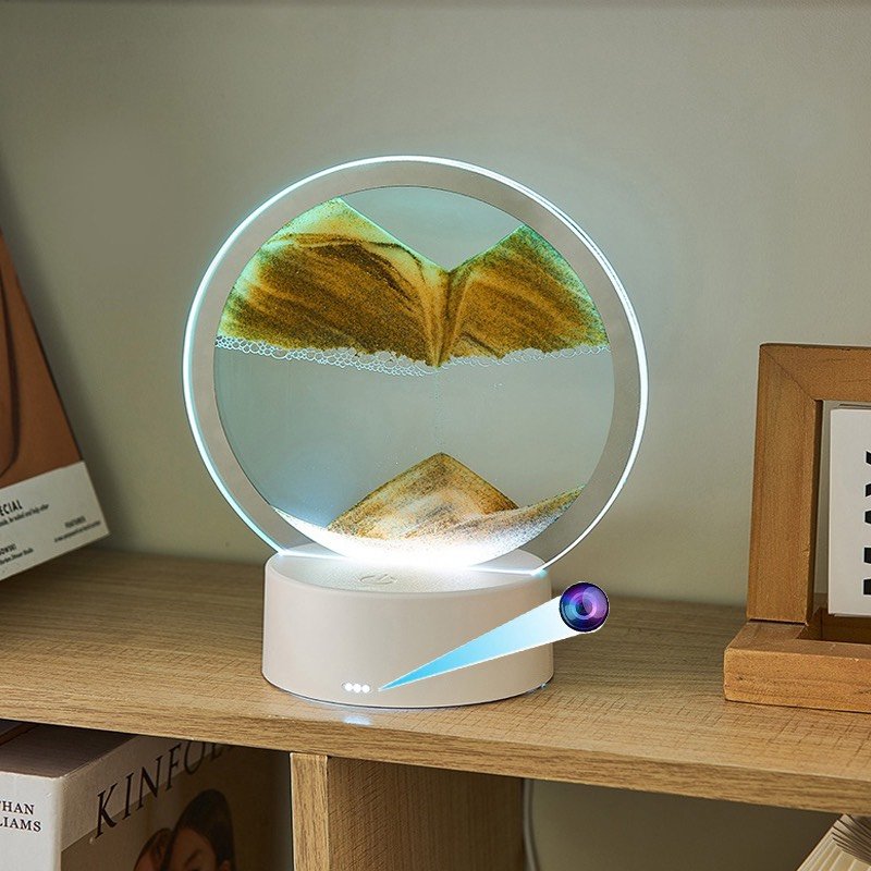 Camera WiFi Quan Sát An Ninh Tích Hợp đèn ngủ led 3D Cát chảy - Ảnh 4