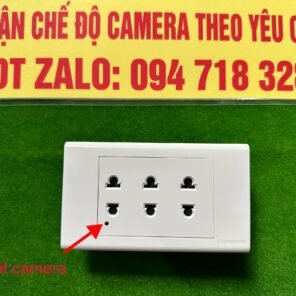 Camera WiFi Quan Sát An Ninh Tích Hợp ổ cắm điện âm tường 3 ổ 2 chấu xem từ xa