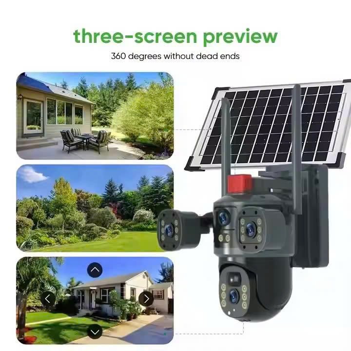 Camera 4G Năng Lượng Mặt Trời VCS14 3 Mắt PTZ 12MP - Ảnh 2
