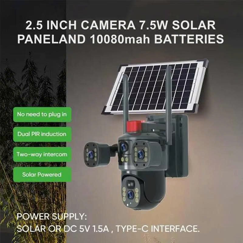 Camera 4G Năng Lượng Mặt Trời VCS14 3 Mắt PTZ 12MP - Ảnh 6
