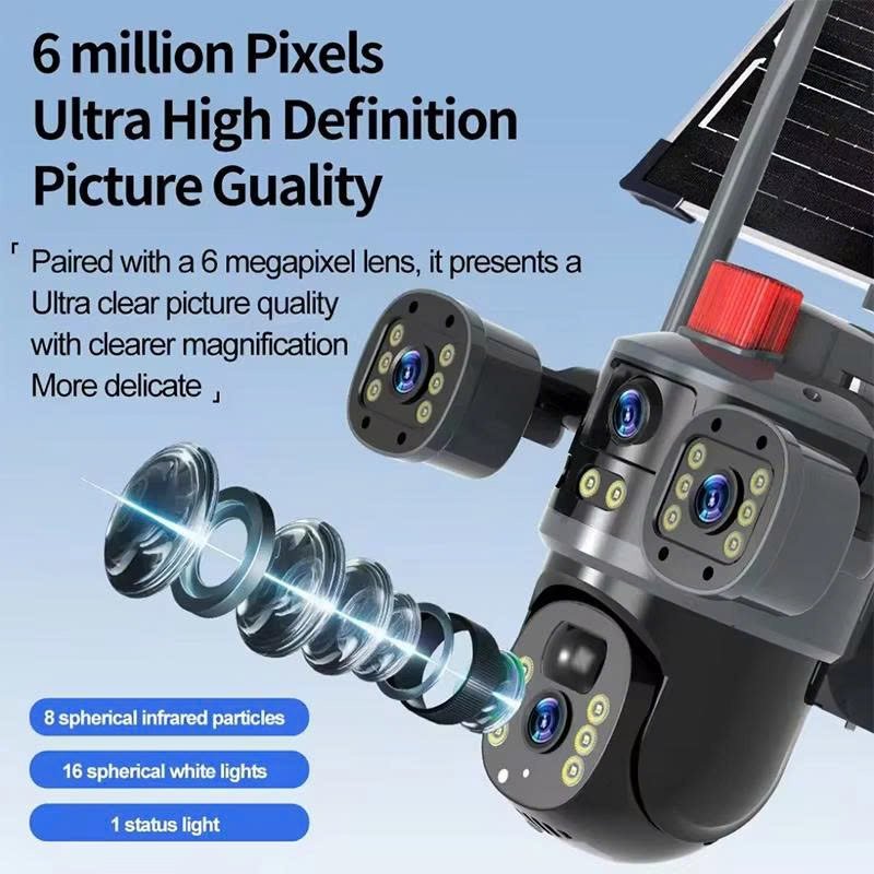 Camera 4G Năng Lượng Mặt Trời VCS14 3 Mắt PTZ 12MP - Ảnh 7