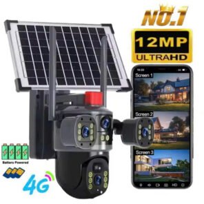 Camera 4G Năng Lượng Mặt Trời VCS14 3 Mắt PTZ 12MP