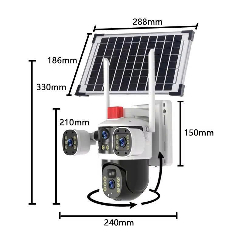 Camera 4G Năng Lượng Mặt Trời VCS14 3 Mắt PTZ 12MP - Ảnh 11