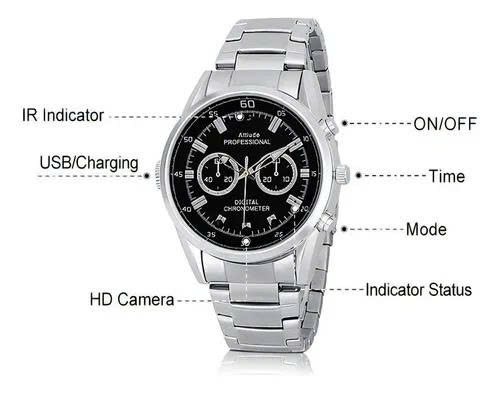 Đồng Hồ Đeo Tay Tích Hợp Camera S13 Dây Kim Loại Màu Bạc – Hình ảnh 3 Đồng Hồ Đeo Tay Tích Hợp Camera S13 Dây Kim Loại Màu Bạc