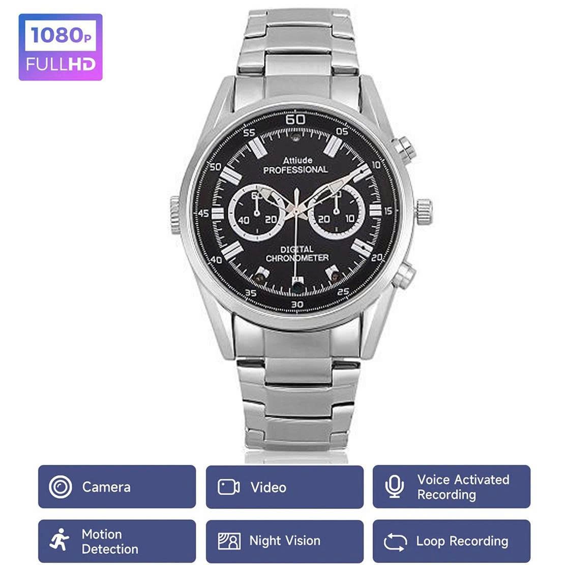 Đồng Hồ Đeo Tay Tích Hợp Camera S13 Dây Kim Loại Màu Bạc – Hình ảnh 4 Đồng Hồ Đeo Tay Tích Hợp Camera S13 Dây Kim Loại Màu Bạc
