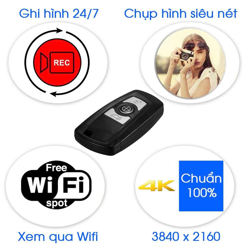 Camera WiFi Quan Sát An Ninh Tích Hợp Móc Khóa Ô Tô K800 Pro - Ảnh 4