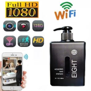 Camera WiFi Quan Sát An Ninh Tích Hợp Chai Dầu Gội EIGHT